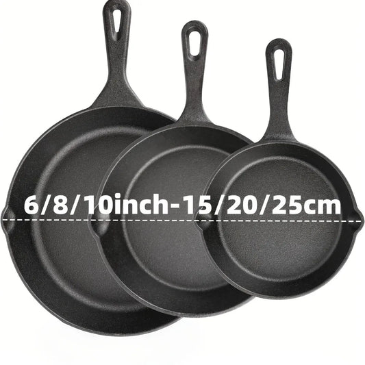 3PC Cast Iron Skillet Set