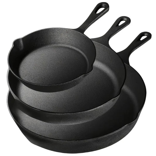 3PC Cast Iron Skillet Set